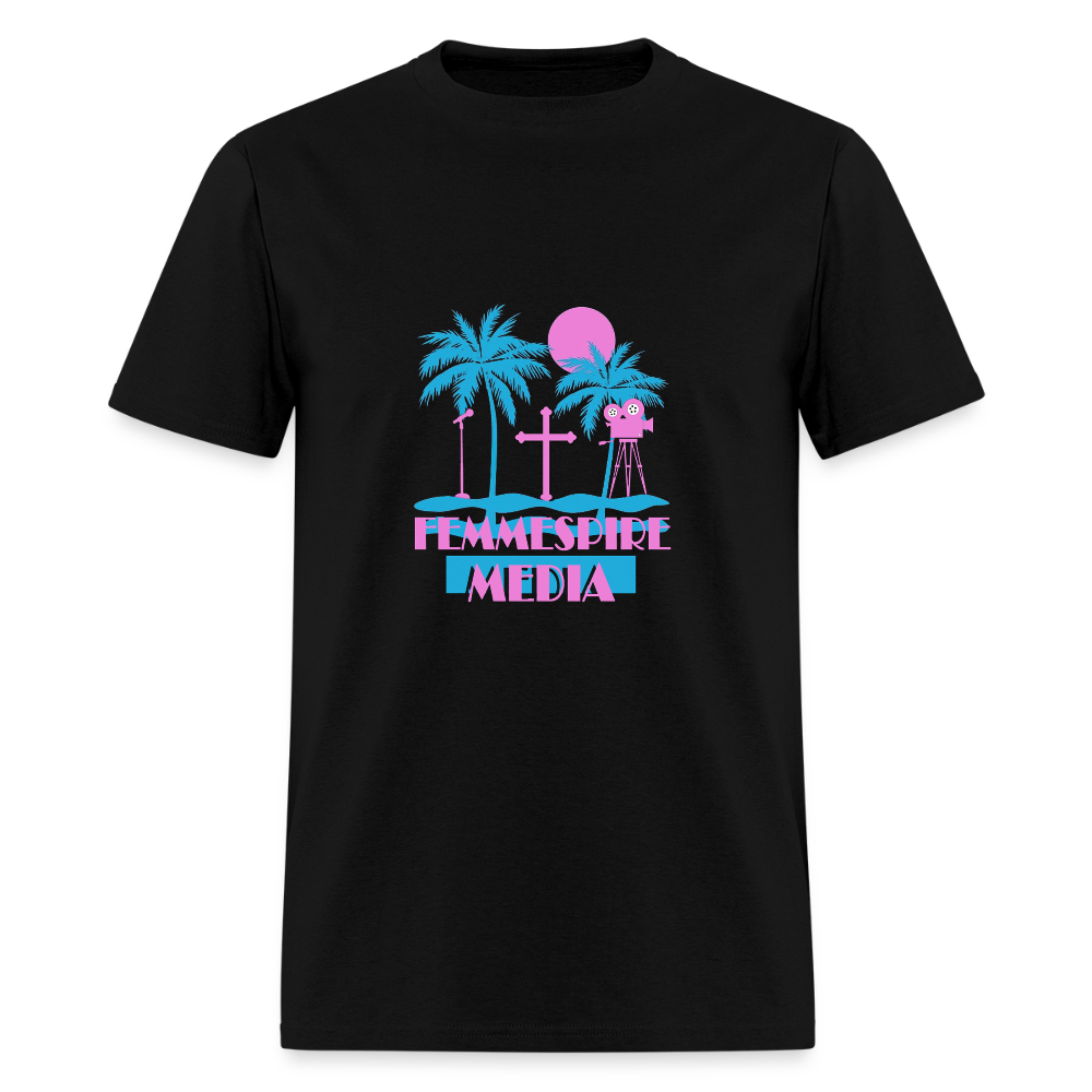 Femmespire Media “Beach Logo” Unisex Classic T-Shirt - black