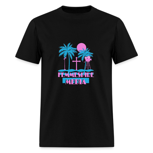Femmespire Media “Beach Logo” Unisex Classic T-Shirt - black