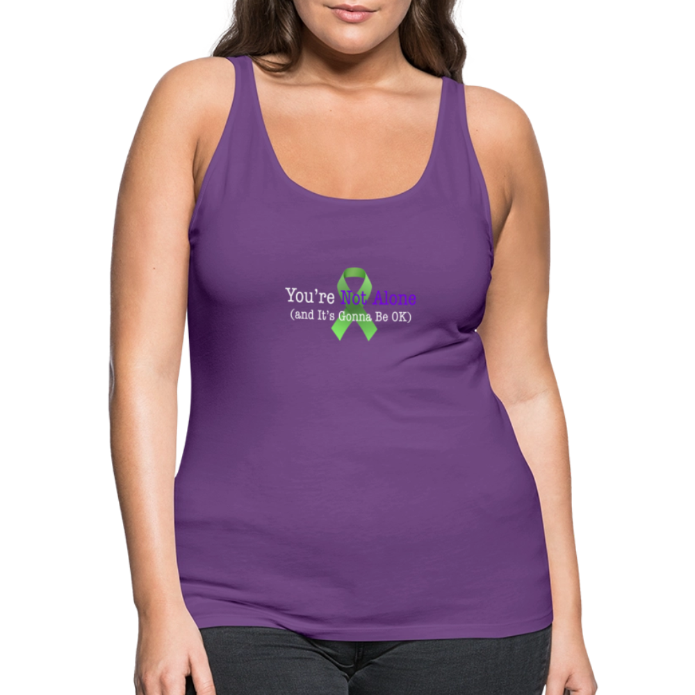 “Not Alone” Mental Health Women’s Premium Tank Top - purple