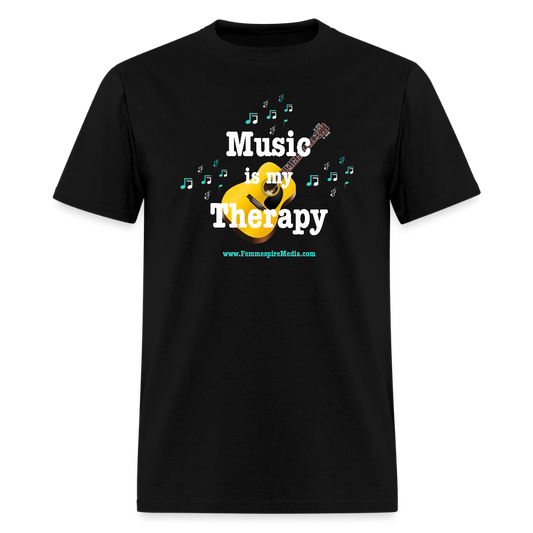 “Music is My Therapy” Unisex Classic T-Shirt - black