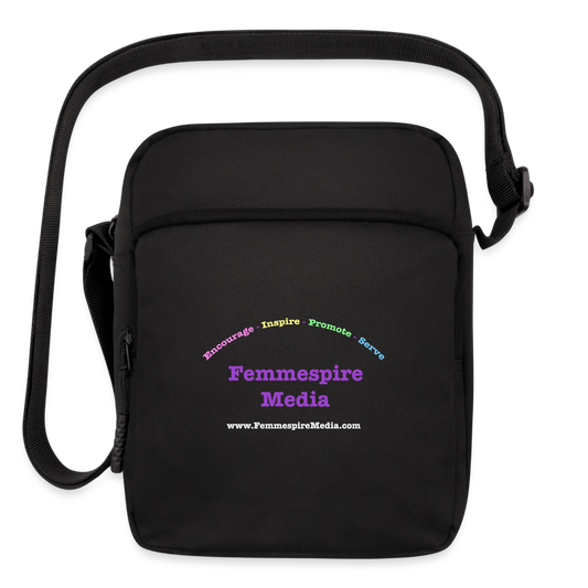 Femmespire Media Upright Crossbody Bag - black