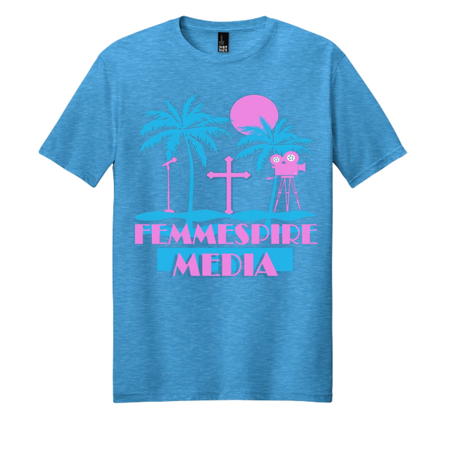 Heathered Bright Turquoise - DM108 - FRONT